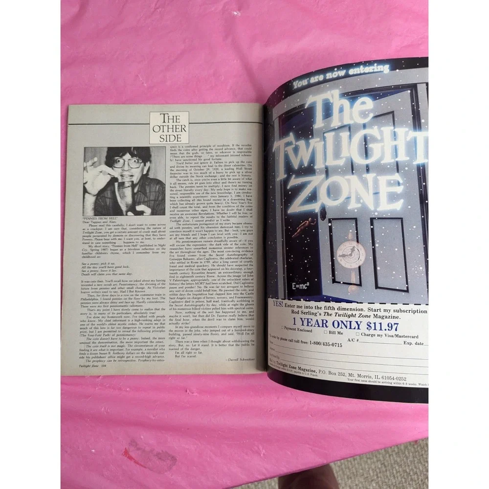 Rod Serlings Twilight zone magazine vintage 1987 Harlan Ellison best worst of 86